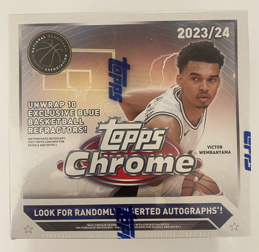 2023/24 Topps Chrome Basketball Monster Box (Factory Sealed)-50 Cards Per Box