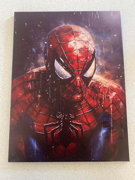 SPIDER-MAN-FRAMED-STRETCHED CANVAS PRINT-WALL ART-READY TO HANG-30CMx40CM