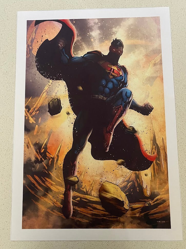 SUPER-MAN-DC COMICS-40CM(W)x60CM(L) CANVAS PRINT POSTER-(ROLLED)
