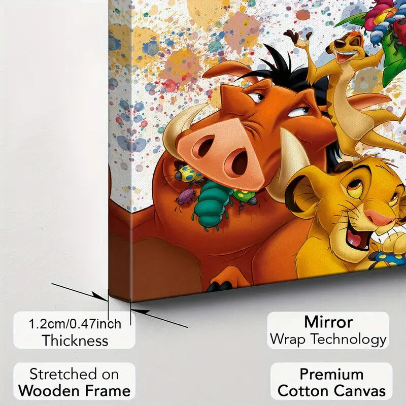 LION KING-FRAMED STRETCHED CANVAS PRINT-ART-READY TO HANG-30CMx40CM