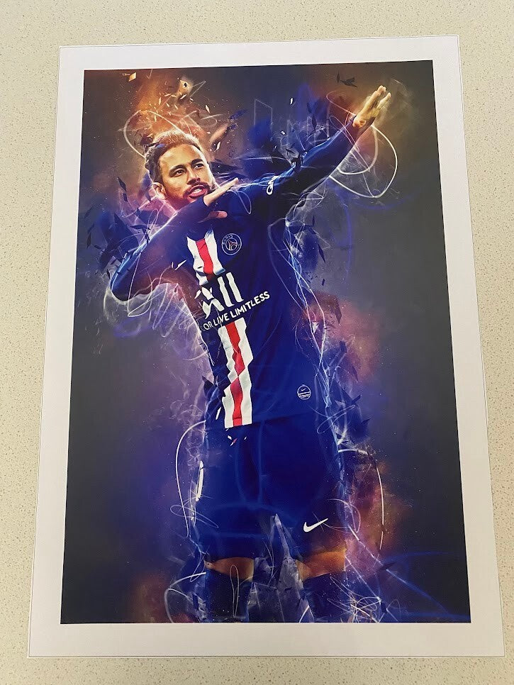NEYMAR JR-PARIS SAINT GERMAIN-40CM(W)x60CM(L) CANVAS PRINT POSTER-(ROLLED)