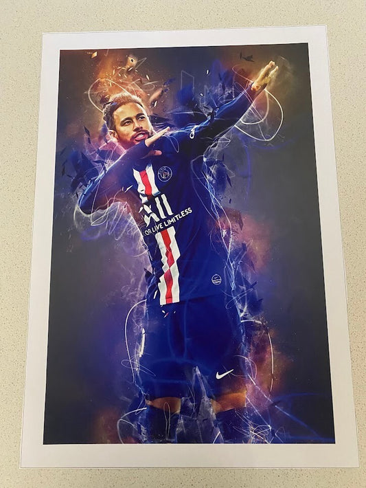 NEYMAR JR-PARIS SAINT GERMAIN-40CM(W)x60CM(L) CANVAS PRINT POSTER-(ROLLED)