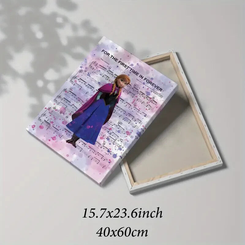 ANNA-FROZEN-FRAMED STRETCHED CANVAS PRINT-ART-READY TO HANG-40CMx60CM