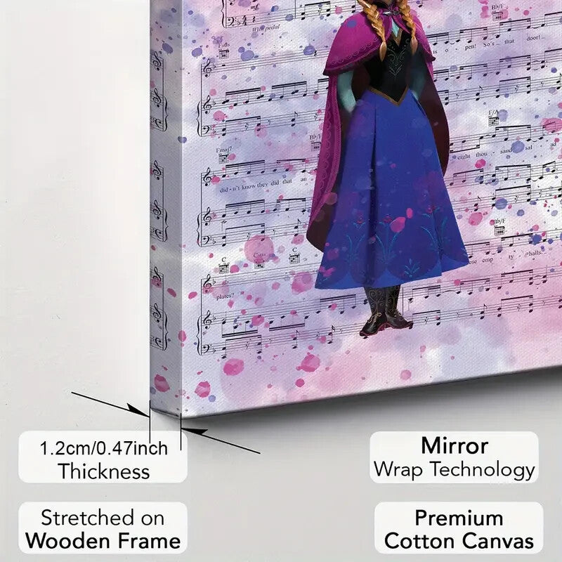 ANNA-FROZEN-FRAMED STRETCHED CANVAS PRINT-ART-READY TO HANG-40CMx60CM