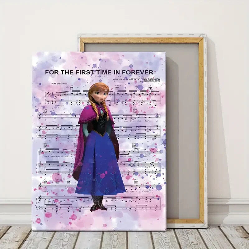 ANNA-FROZEN-FRAMED STRETCHED CANVAS PRINT-ART-READY TO HANG-40CMx60CM