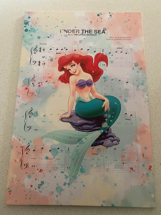 LITTLE MERMAID-ARIEL-FRAMED STRETCHED CANVAS PRINT-ART-READY TO HANG-40CMx60CM