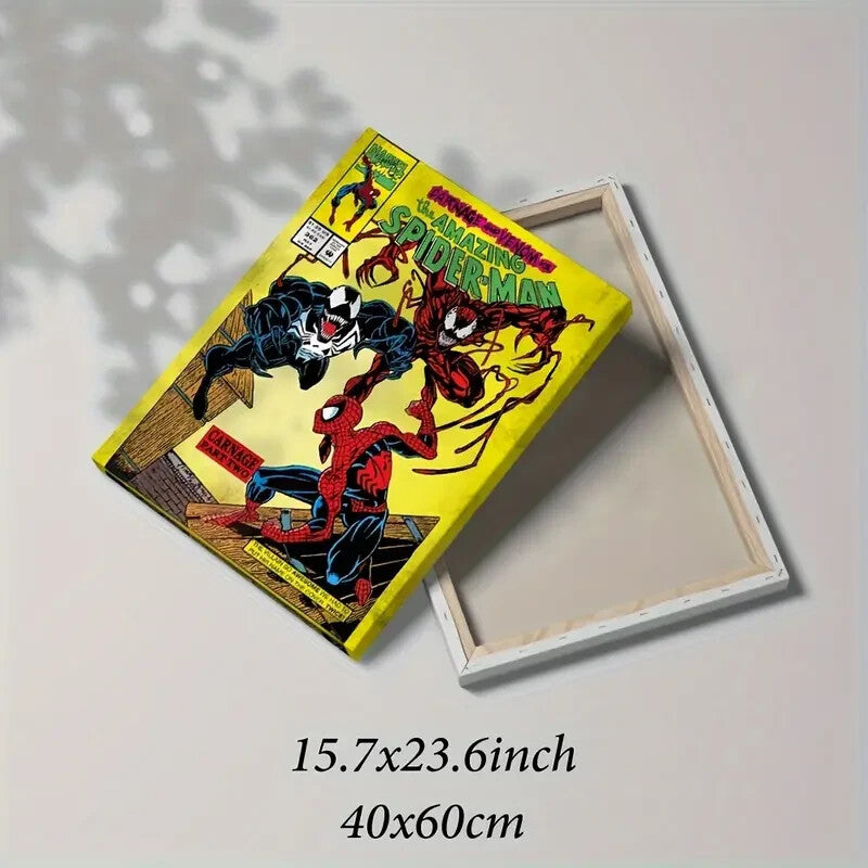 SPIDERMAN VENOM & CARNAGE-MARVEL-STRETCHED CANVAS PRINT-READY TO HANG-40CMx60CM