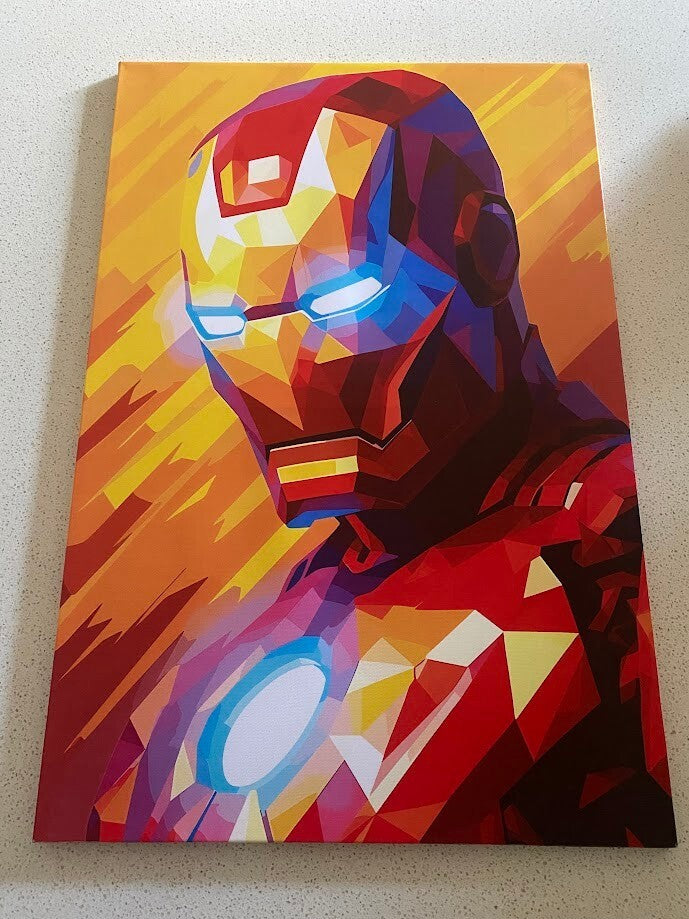 IRON MAN-FRAMED STRETCHED CANVAS PRINT-ART-READY TO HANG-40CMx60CM