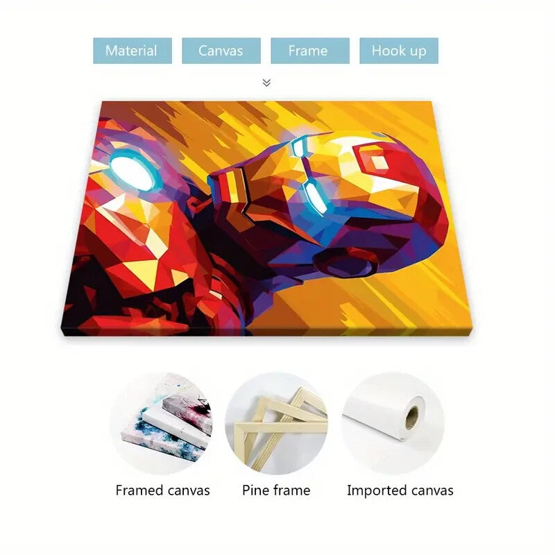 IRON MAN-FRAMED STRETCHED CANVAS PRINT-ART-READY TO HANG-40CMx60CM