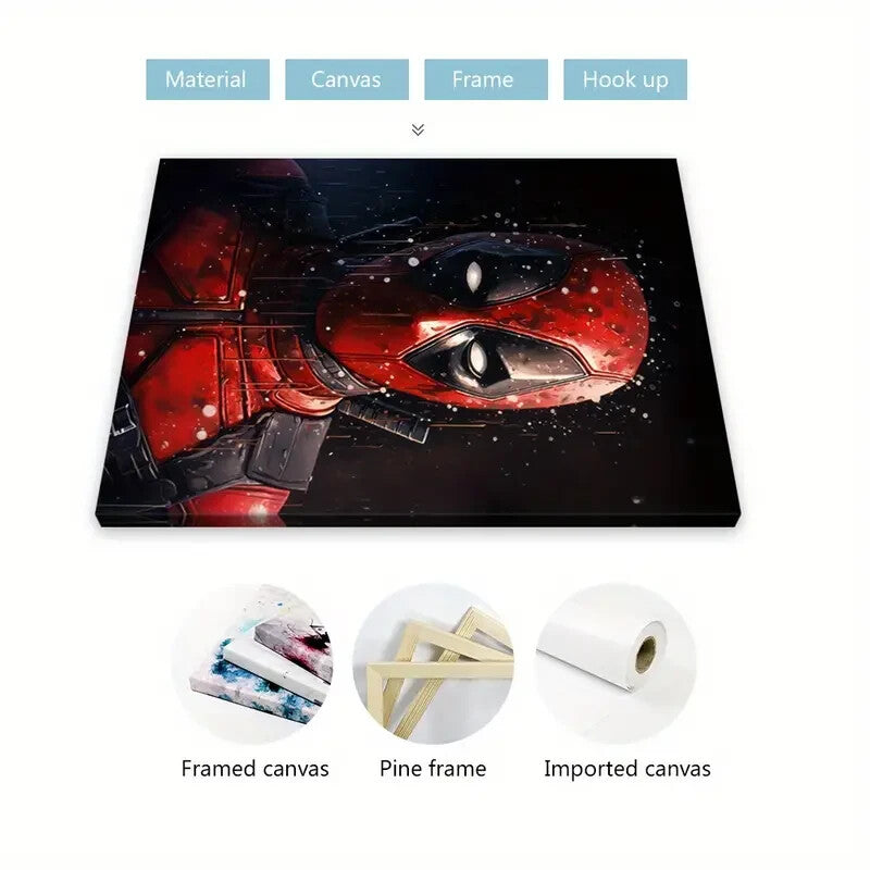 DEADPOOL-MARVEL-FRAMED STRETCHED CANVAS PRINT-ART-READY TO HANG-40CMx60CM
