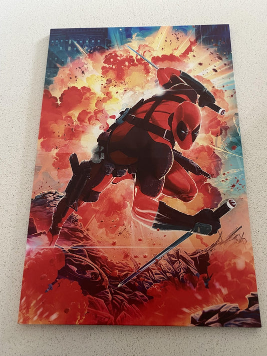 DEADPOOL-FRAMED STRETCHED CANVAS PRINT-ART-READY TO HANG-40CMx60CM