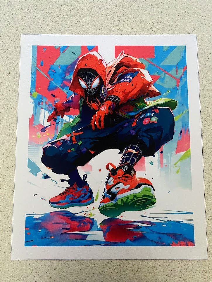 MILES MORALES SPIDER-MAN-40CM(W)x50CM(L) CANVAS PRINT POSTER-(ROLLED)