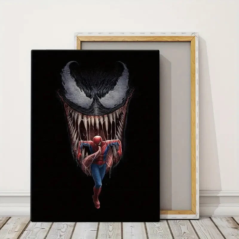 VENOM & SPIDERMAN-MARVEL STRETCHED CANVAS PRINT-ART-READY TO HANG-40CMx60CM