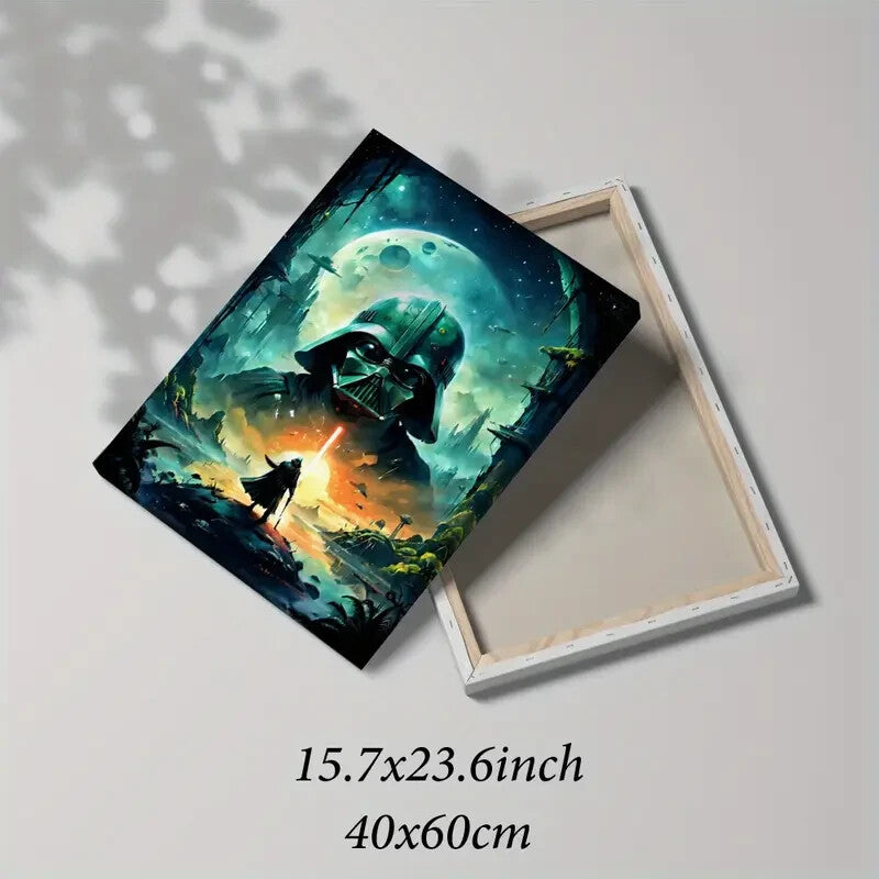DARTH VADER-STAR WARS-FRAMED STRETCHED CANVAS PRINT-ART-READY TO HANG-40CMx60CM