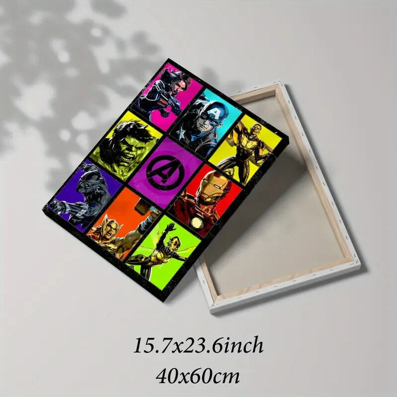 AVENGERS-FRAMED STRETCHED CANVAS PRINT-ART-READY TO HANG-40CMx60CM