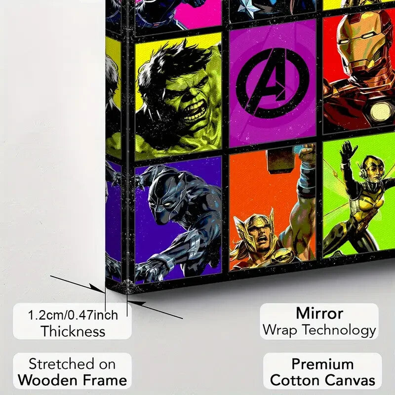 AVENGERS-FRAMED STRETCHED CANVAS PRINT-ART-READY TO HANG-40CMx60CM