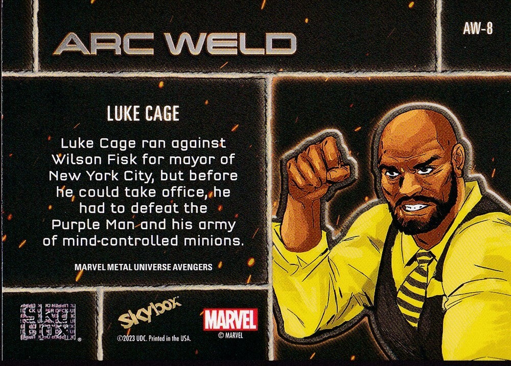2023 SKYBOX MARVEL METAL AVENGERS-LUKE CAGE-NO.AW-8 (ARC WELD)