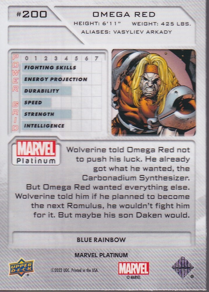 2023 MARVEL PLATINUM-OMEGA RED-NO.200 (BLUE RAINBOW)