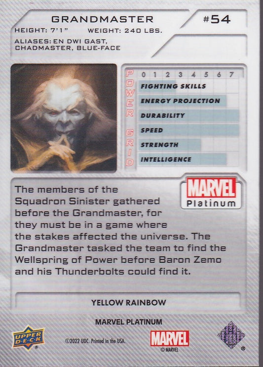 2023 MARVEL PLATINUM-GRANDMASTER-NO.54 (YELLOW RAINBOW)