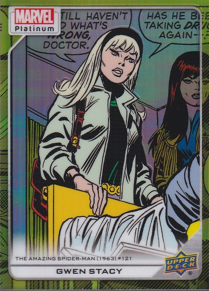 2023 MARVEL PLATINUM-GWEN STACY-NO.129 (YELLOW RAINBOW)