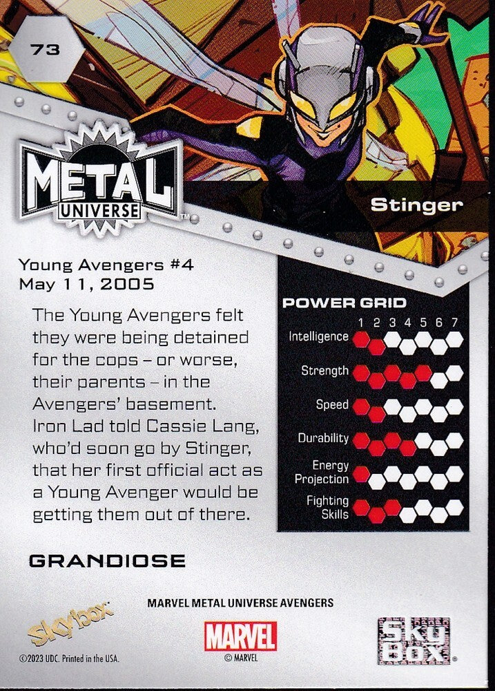 2023 SKYBOX MARVEL METAL AVENGERS-STINGER-NO.73 (GRANDIOSE)