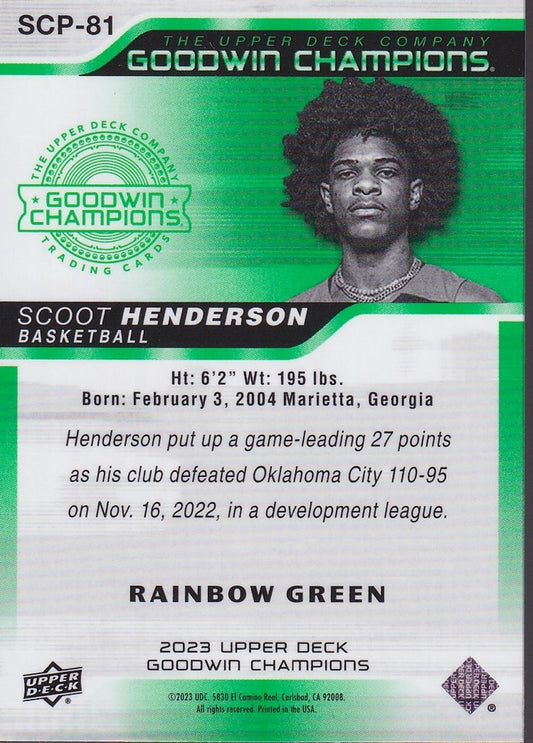 SCOOT HENDERSON-SCP-81 (SPLASH OF COLOUR-RAINBOW GREEN)-2023 GOODWIN CHAMPIONS