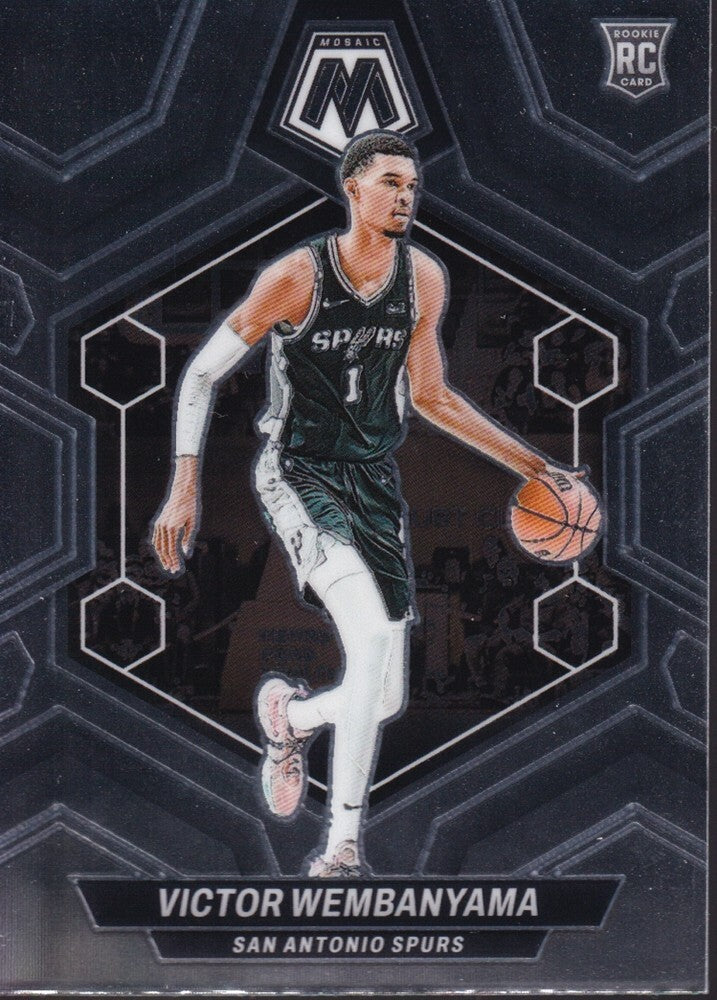 VICTOR WEMBANYAMA-NO.238 (BASE)-2023-24 PANINI-MOSAIC (RC) ROOKIE CARD