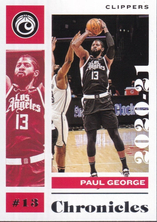 PAUL GEORGE-NO.37-2020/21 PANINI CHRONICLES BASKETBALL TRADING CARD