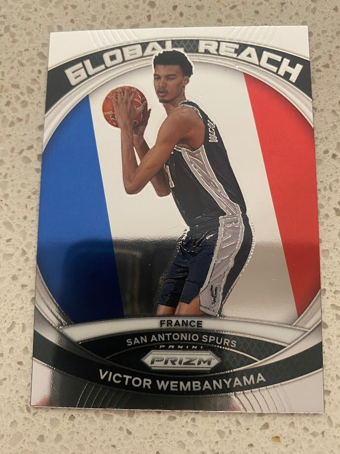 VICTOR WEMBANYAMA-NO.2 (GLOBAL REACH)-2023-24 PANINI PRIZM BASE CARD