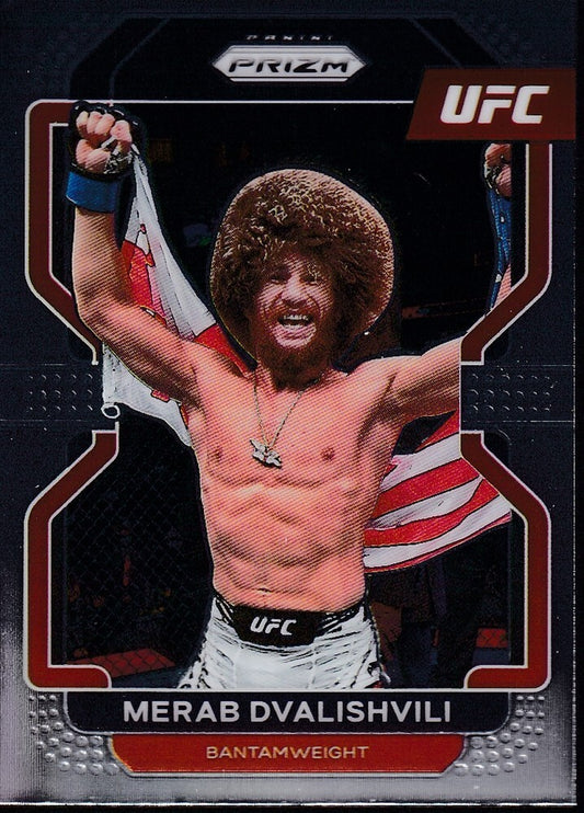 No.198-MERAB DVALISHVILI-2022 PANINI UFC PRIZM TRADING CARD
