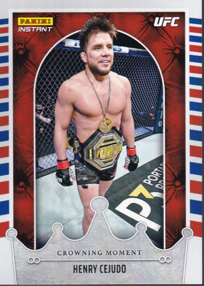 HENRY CEJUDO-NO.CM16 (CROWNING MOMENT) 2022 PANINI INSTANT UFC TRADING CARD