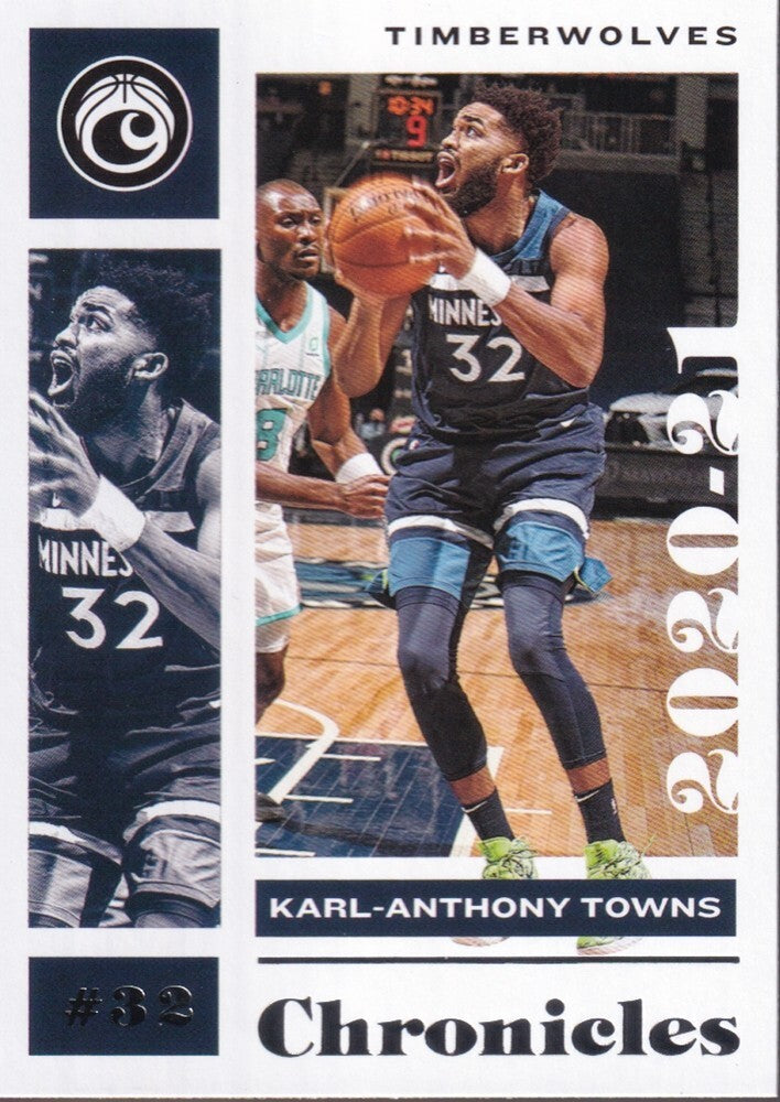 KARL-ANTHONY TOWNS-NO.32-2020/21 PANINI CHRONICLES BASKETBALL TRADING CARD