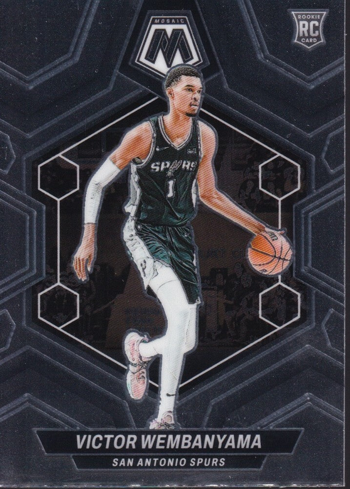 VICTOR WEMBANYAMA-NO.238 (BASE)-2023-24 PANINI-MOSAIC (RC) ROOKIE CARD