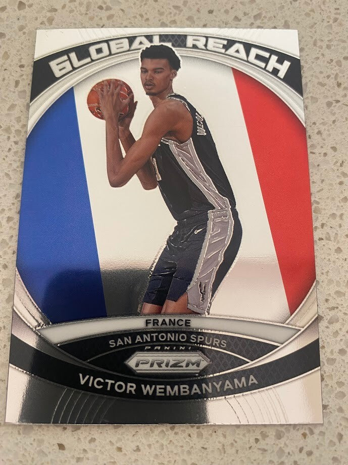 VICTOR WEMBANYAMA-NO.2 (GLOBAL REACH)-2023-24 PANINI PRIZM BASE CARD