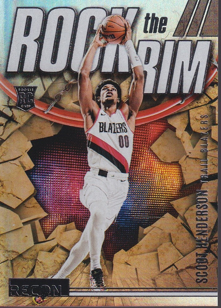 SCOOT HENDERSON-NO.20 (ROCK THE RIM)-2023-24 PANINI-RECON BASKETBALL ROOKIE (RC)