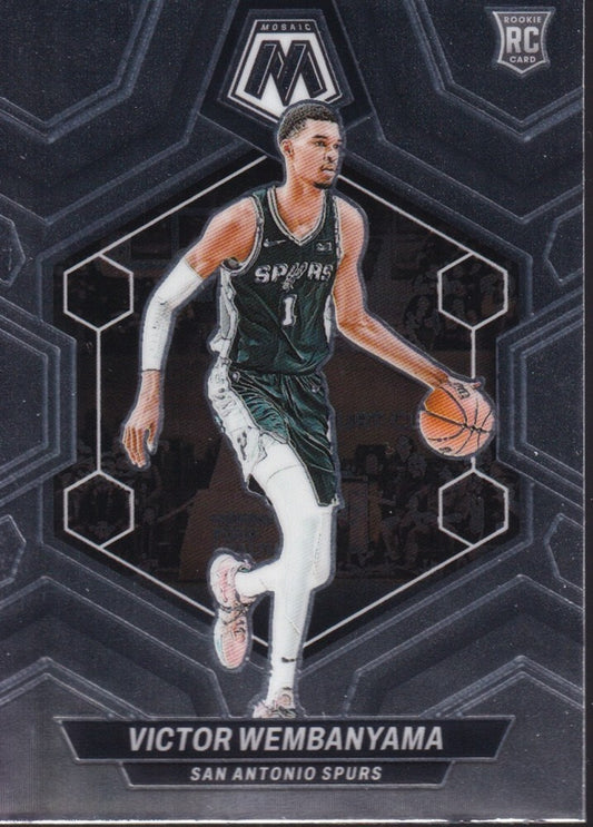 VICTOR WEMBANYAMA-NO.238 (BASE)-2023-24 PANINI-MOSAIC (RC) ROOKIE CARD