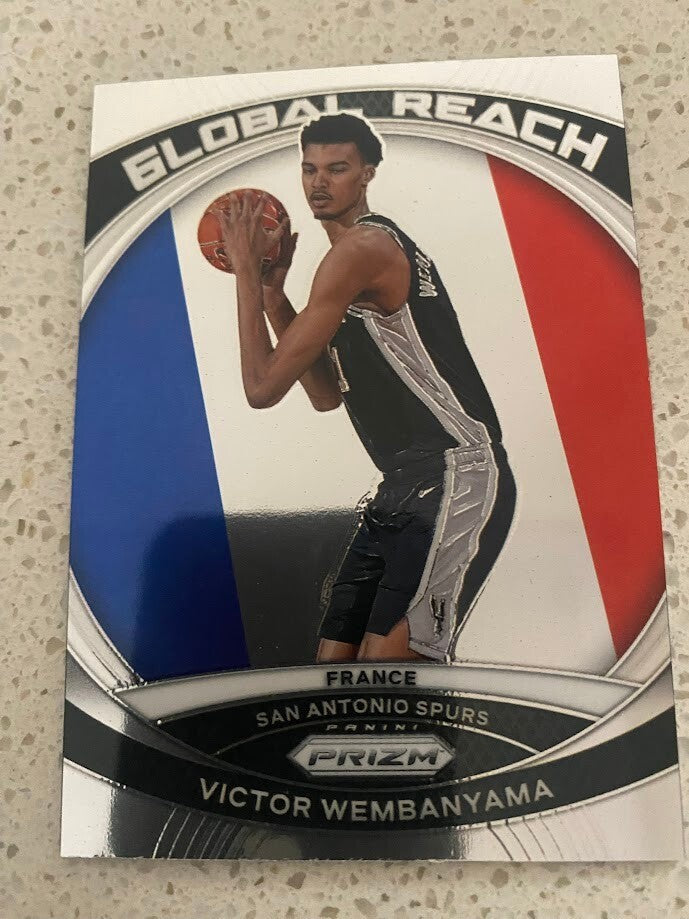 VICTOR WEMBANYAMA-NO.2 (GLOBAL REACH)-2023-24 PANINI PRIZM BASE CARD