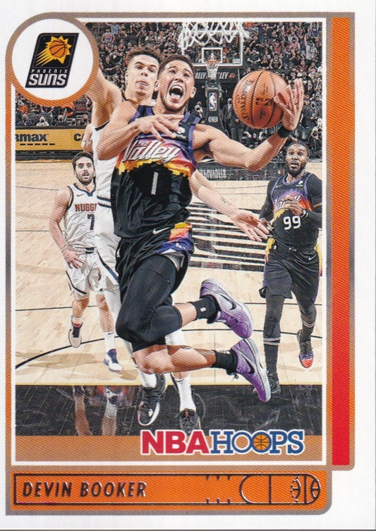 DEVIN BOOKER-NO.6-2021/22 PANINI HOOPS BASKETBALL TRADING CARD