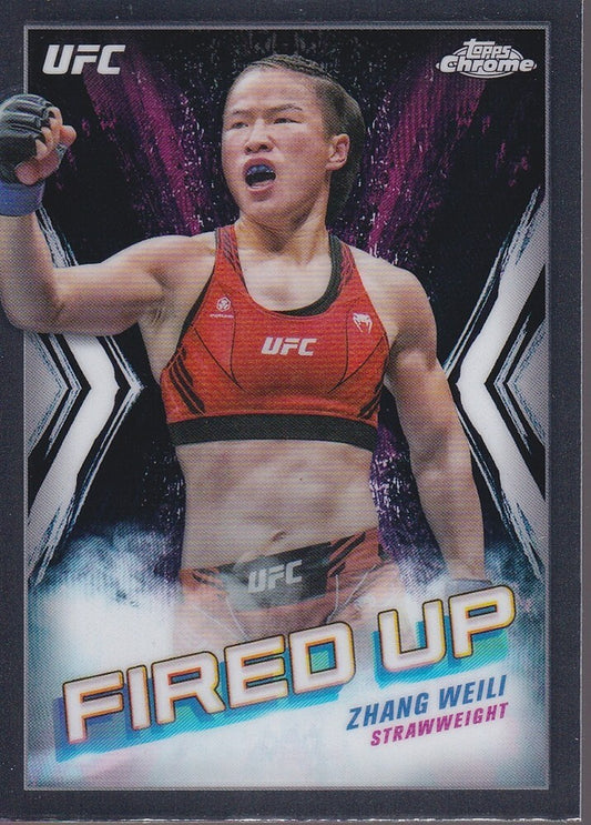 ZHANG WEILI-NO.FDP-5-FIRED UP INSERT CARD-2024 TOPPS CHROME UFC