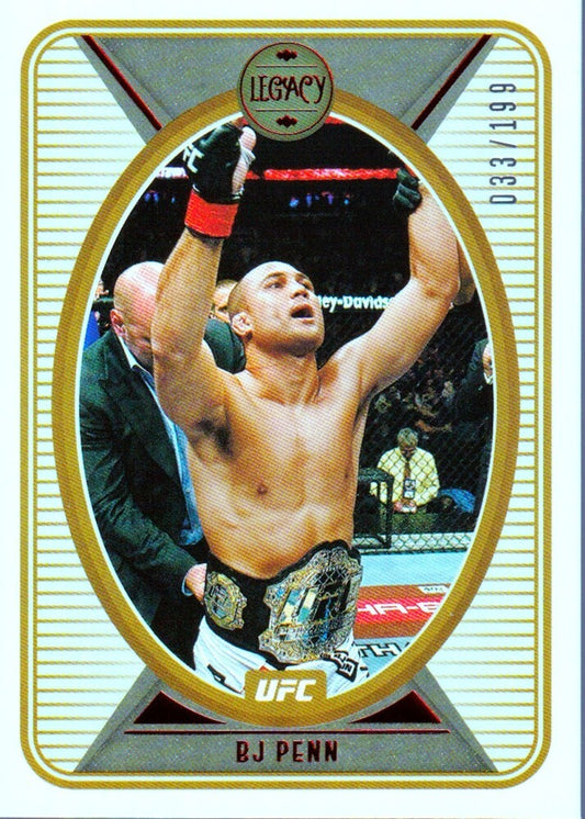 BJ PENN-NO.142 (BASE LEGACY-RED-33/199) 2022 PANINI CHRONICLES LEGACY UFC CARD