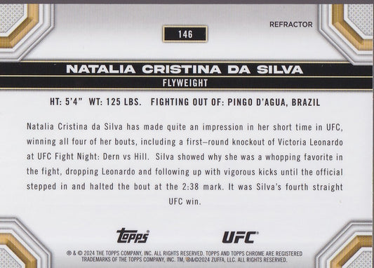 NATALIA CRISTINA DA SILVA-NO.146-CHROME REFRACTOR CARD-2024 TOPPS CHROME UFC