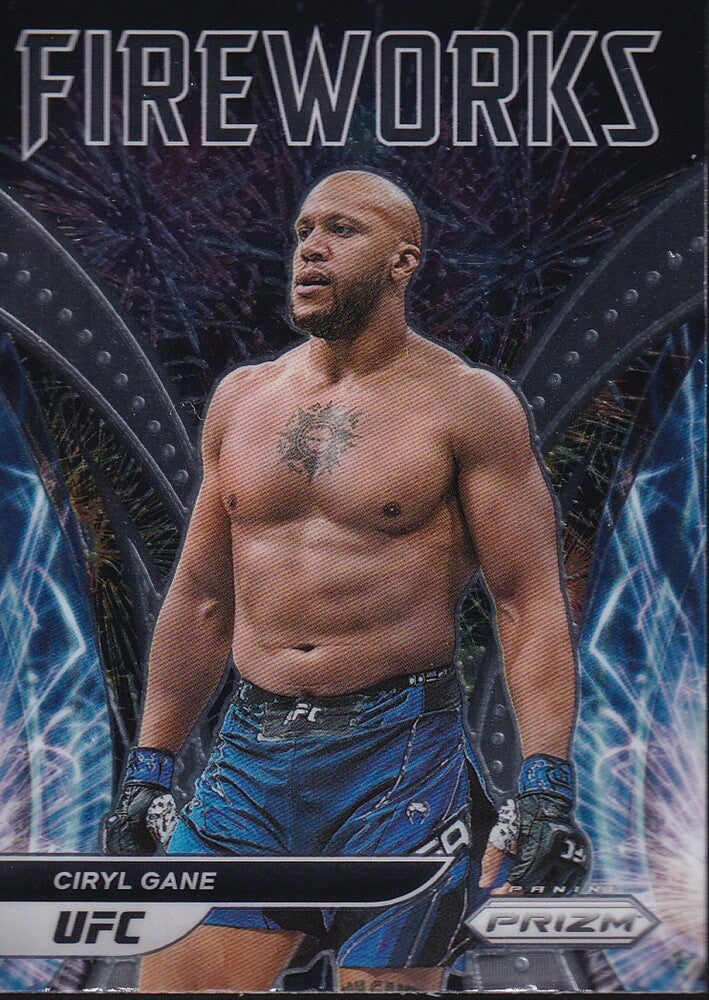 CIRYL GANE-No.12 (FIREWORKS)-UFC PANINI PRIZM 2022 TRADING CARD