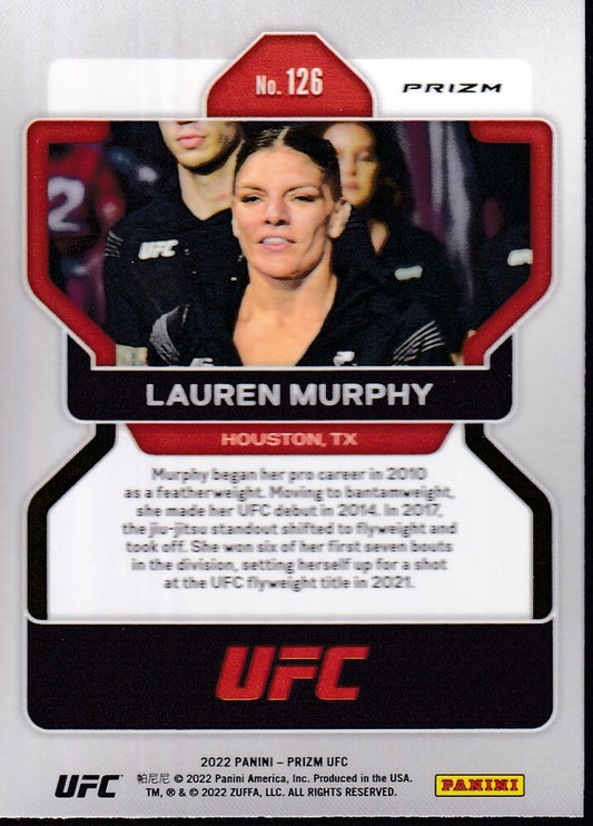 No.126-LAUREN MURPHY-2022 PANINI UFC PRIZM TRADING CARD