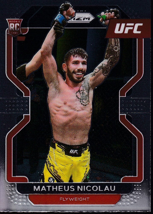 No.168-MATHEUS NICOLAU (RC)-2022 PANINI UFC PRIZM TRADING CARD