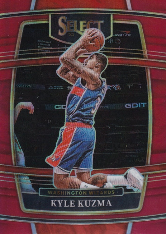 KYLE KUZMA-NO.70 (RED PRIZM-CONCOURSE #122/199)-2021/22 PANINI SELECT CARD