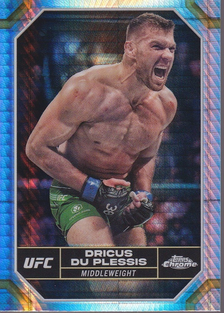 DRICUS DU PLESSIS-NO.62-PRISM REFRACTOR CARD-2024 TOPPS CHROME UFC