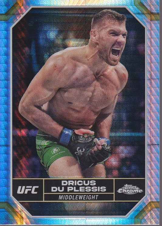 DRICUS DU PLESSIS-NO.62-PRISM REFRACTOR CARD-2024 TOPPS CHROME UFC