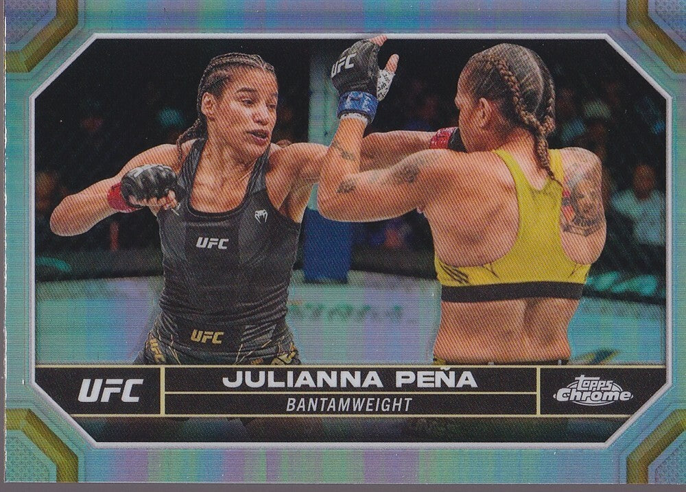 JULIANNA PENA-NO.102-CHROME REFRACTOR CARD-2024 TOPPS CHROME UFC