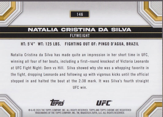 NATALIA CRISTINA DA SILVA-NO.146-SEPIA REFRACTOR CARD-2024 TOPPS CHROME UFC
