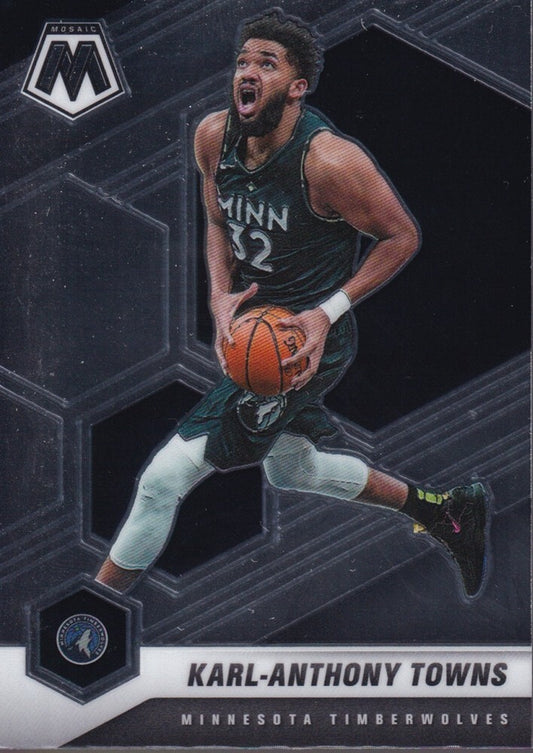 KARL-ANTHONY TOWNS-NO.124-2020/21 PANINI MOSAIC BASKETBALL TRADING CARD